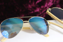 Load image into Gallery viewer, Bawdy x Leil Aviator Wooden Shades
