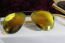 Load image into Gallery viewer, Bawdy x Leil Aviator Wooden Shades
