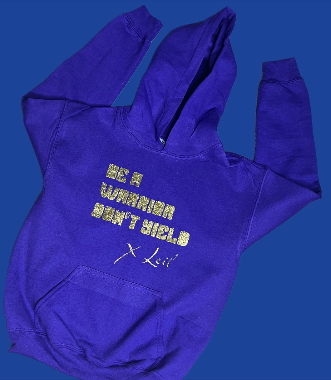 “Be a Warrior, Don’t Yield” Glitter Hoodie