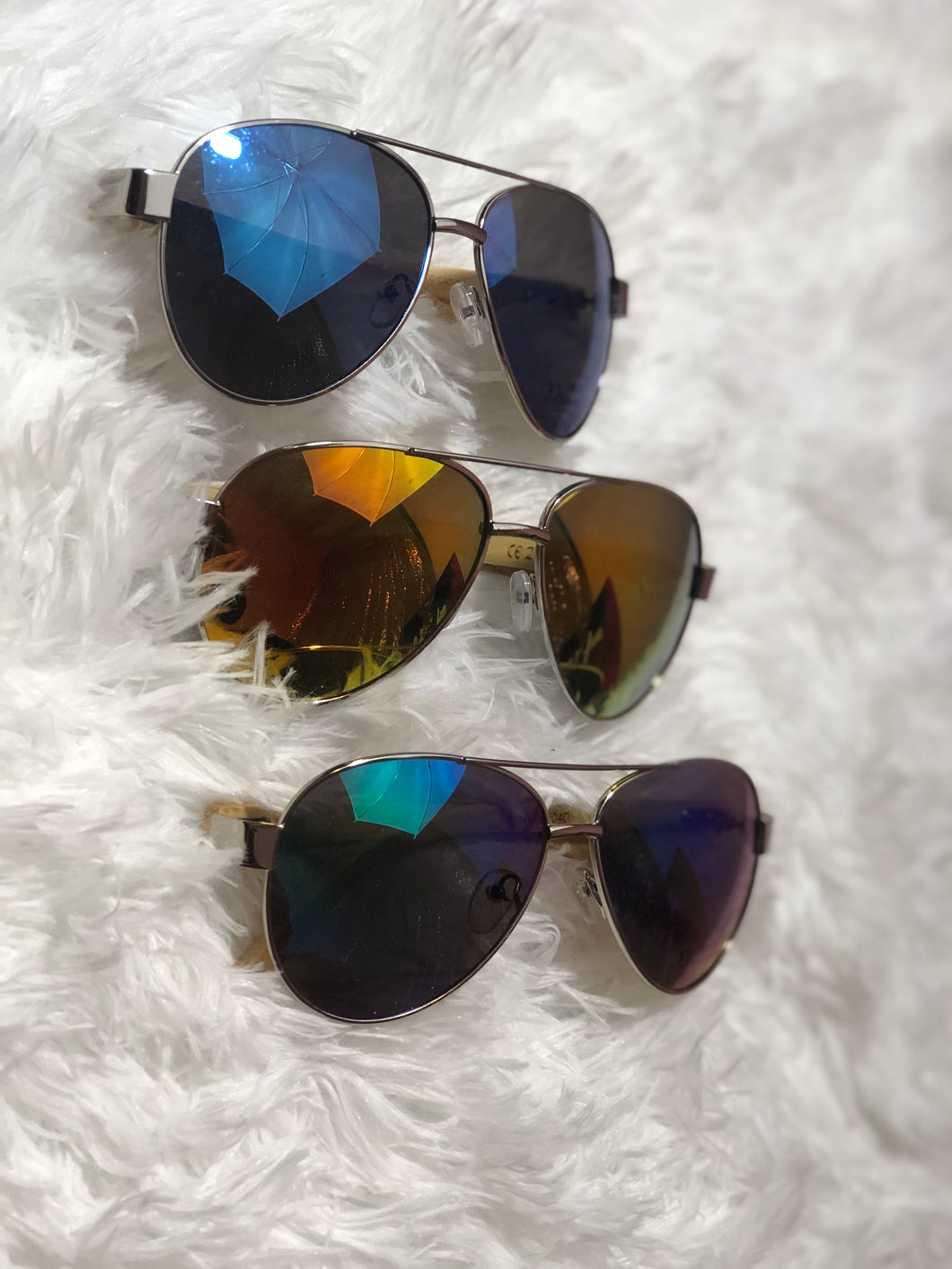 Bawdy x Leil Aviator Wooden Shades