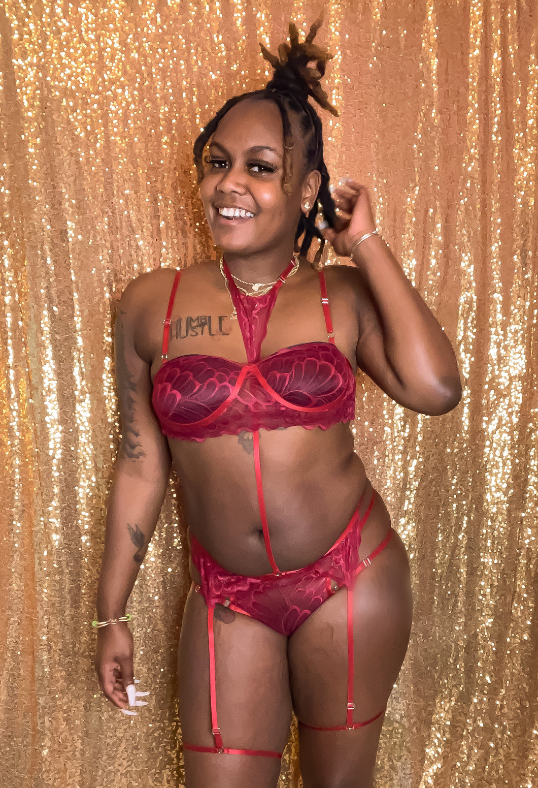 Laced x Leil Cum Get Me 3-Piece Garter Set