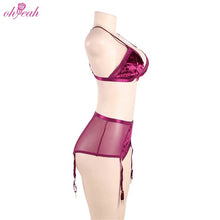 Load image into Gallery viewer, Laced x Leil Purple Velvet Set
